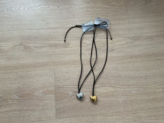 Hjerte halskæde med velour snor by Krone 1