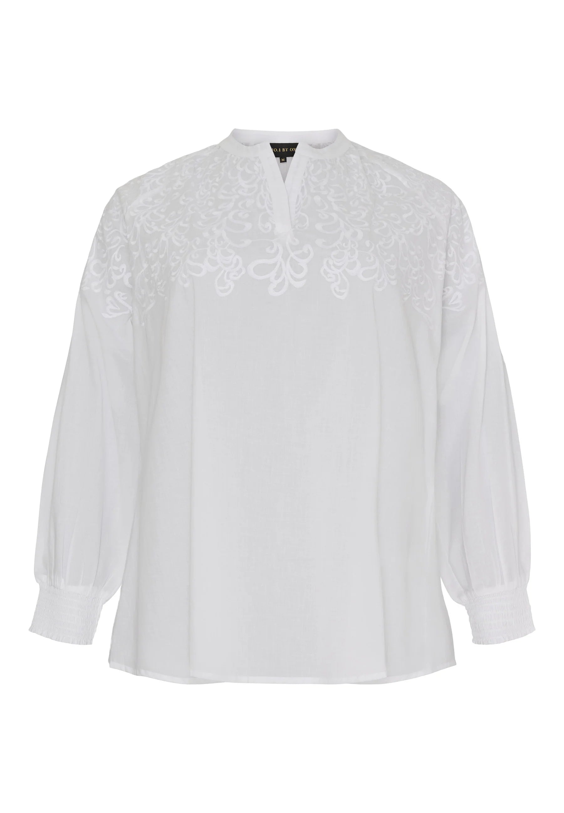 No. 1 By Ox bluse med broderinger øverst by Krone 1