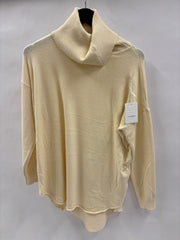 Strikbluse Rullekrave