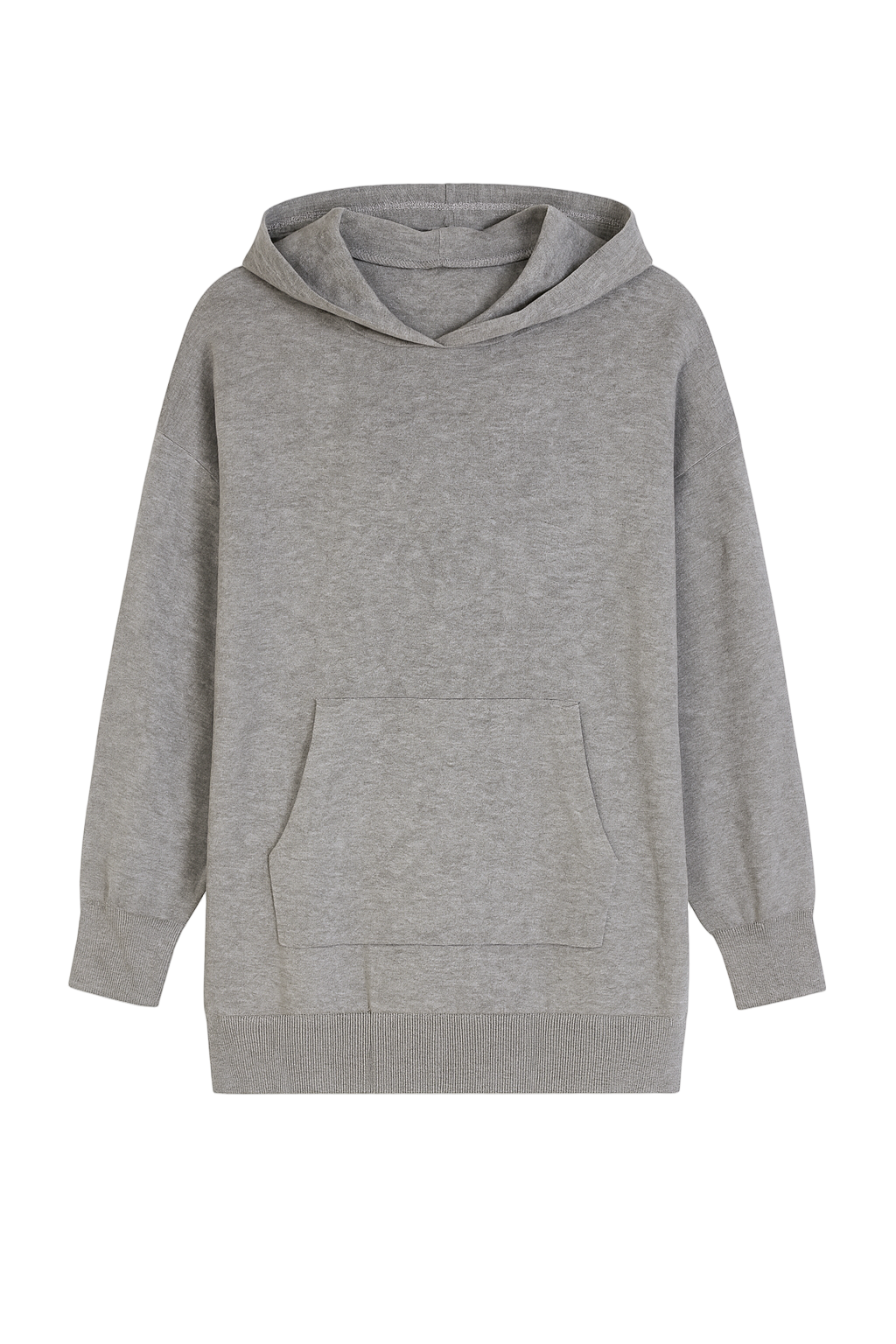 Knit sweatshirt with hood