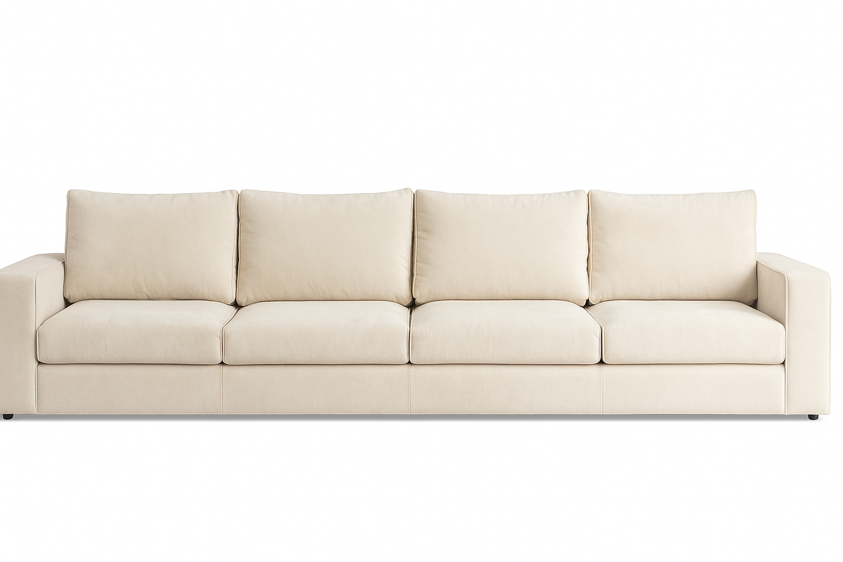Sofa cream colored velor