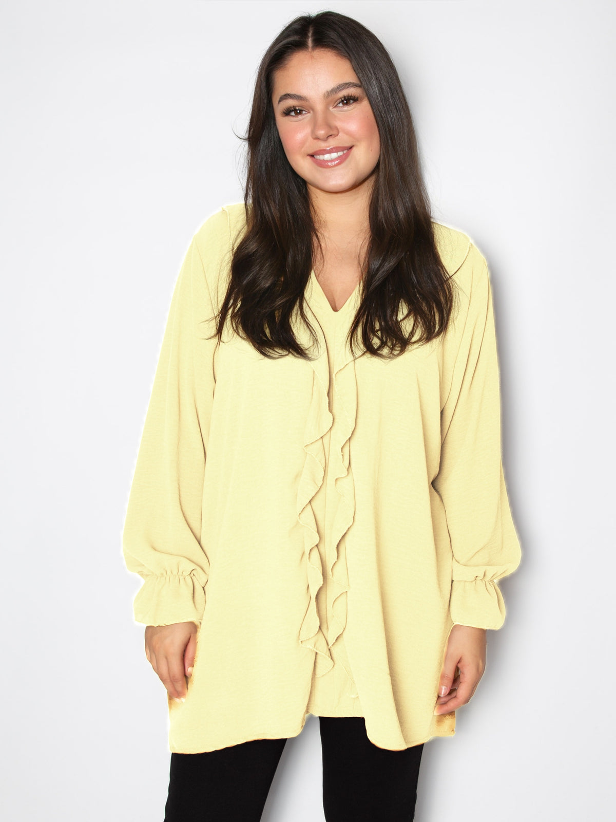 Skjorte med flæse front by Xd