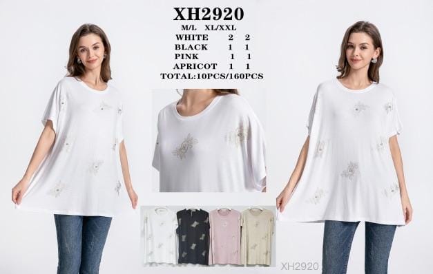 T-shirt med fjer bling - ITMARTS25