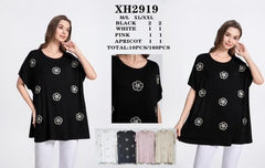 T-shirt med blomster bling - ITMARTS25