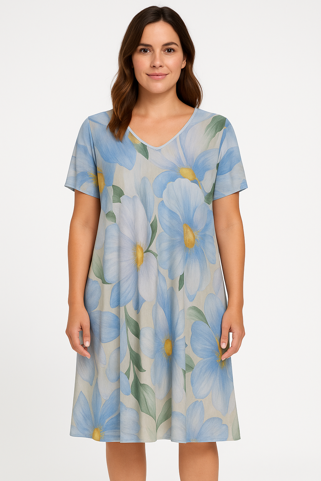 A-shape kjole med blomsterprint - ITMAJ25