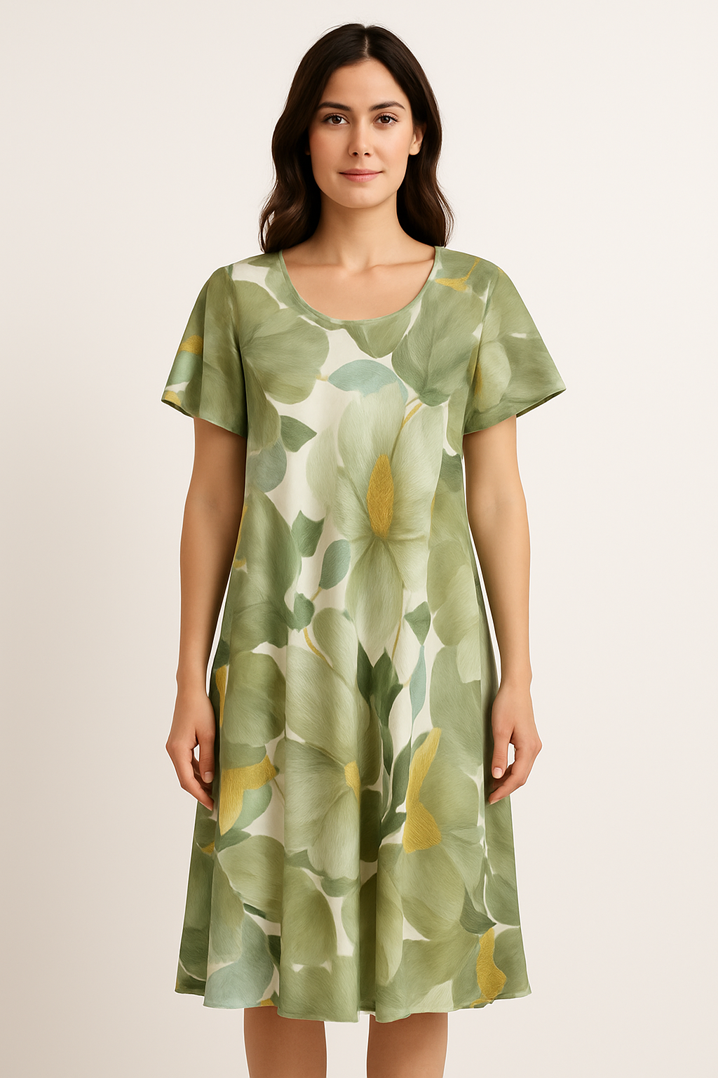 A-shape kjole med blomsterprint - ITMAJ25