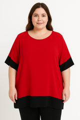 Bluse med kontrast farver - ITMAJ25