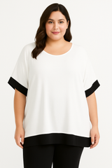 Bluse med kontrast farver - ITMAJ25