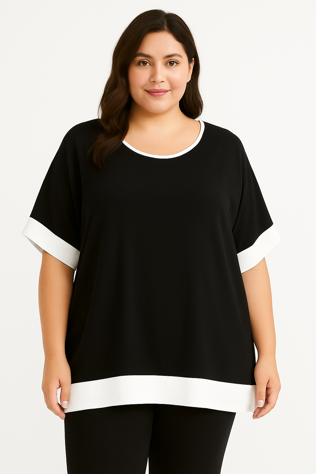 Bluse med kontrast farver - ITMAJ25