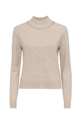 Turtleneck m. Perledetaljer - Ingen Returret