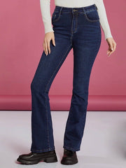 Mørke flare jeans