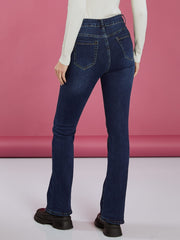 Mørke flare jeans