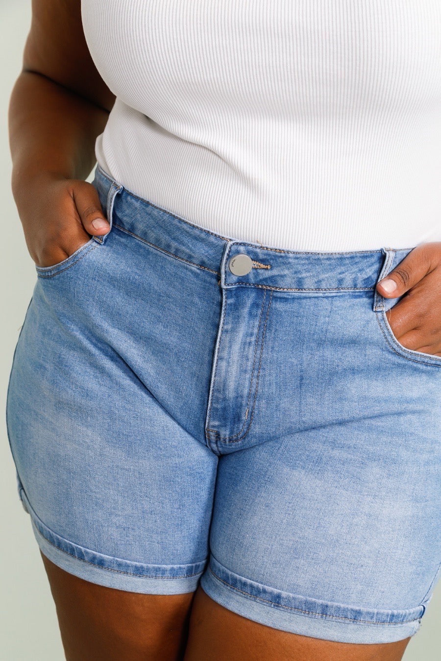 Cowboyshorts lightwash plus size by G-Smack