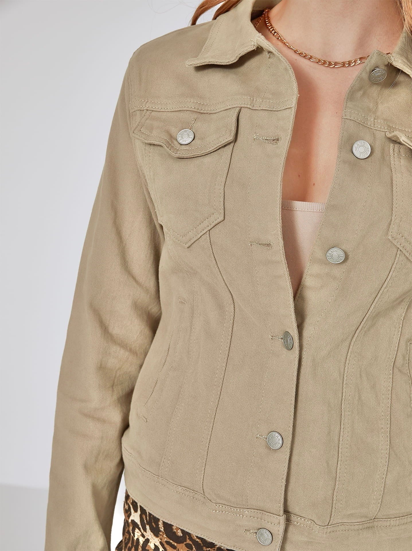 Denimjakke med stræk plus size by G-Smack