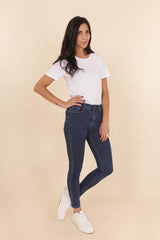 Darkwash push up jeans