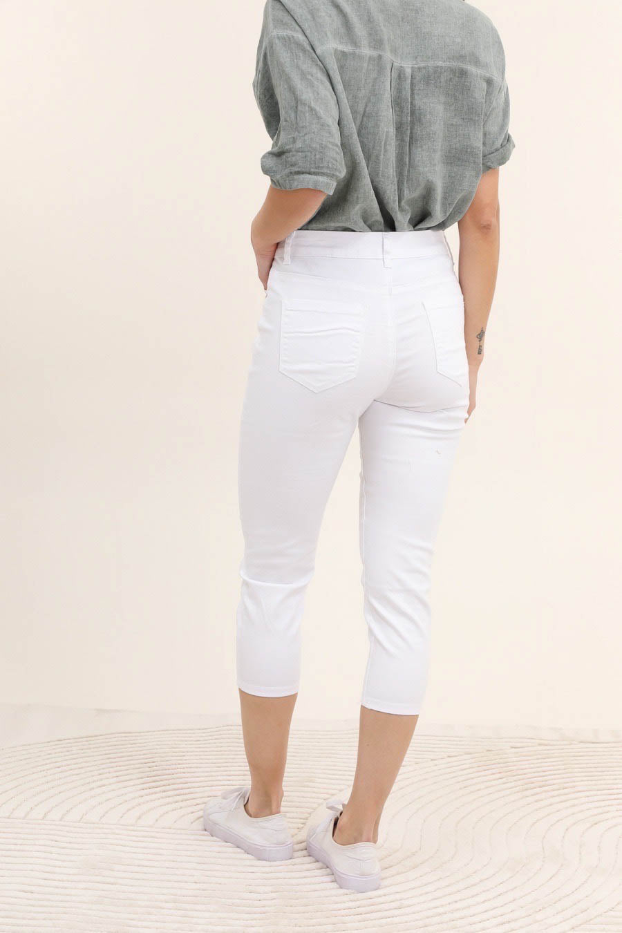 Hvide capri jeans