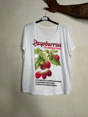 T shirt med raspberries