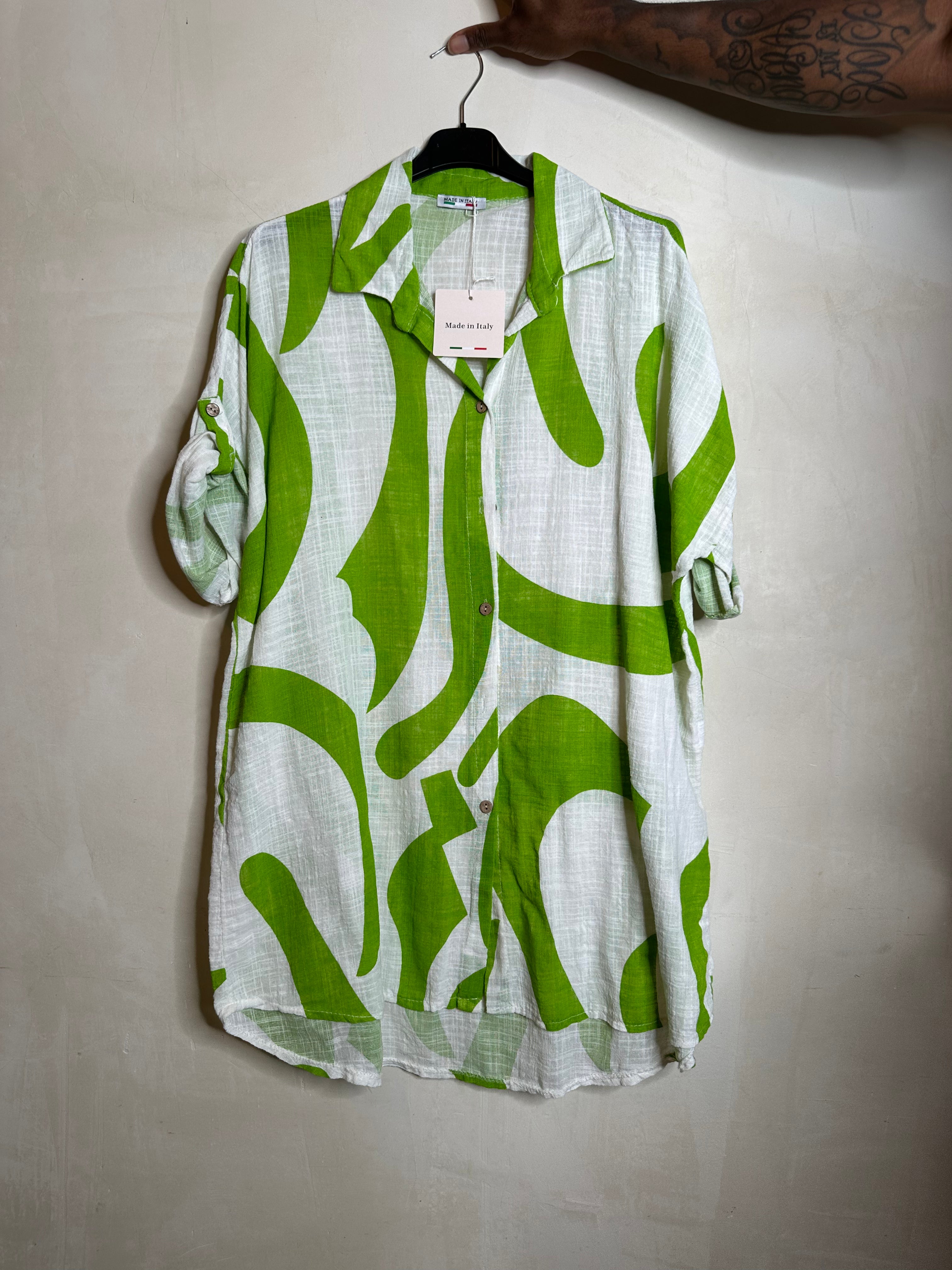 Skjorte med mønster swirl - ITMAJ25 by Smart