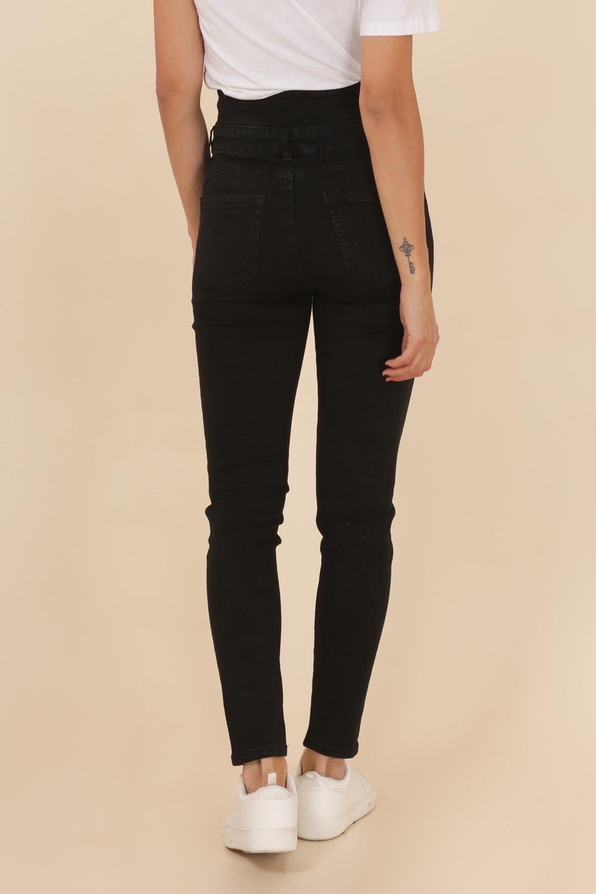 Ultra højtaljede jeans med knapper