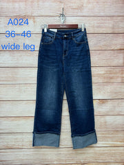 Jeans med fold