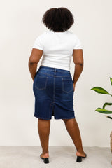 Cowboynederdel med bling hjerte plus size
