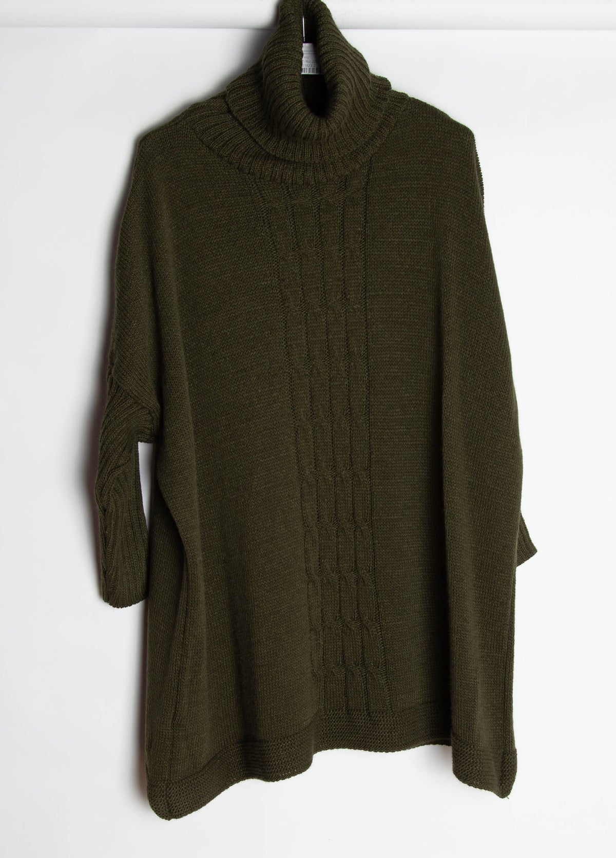 Striktrøje med kabelstrikket front - Brystmål 120cm