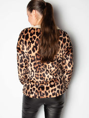 Leopard velour bluse - ITSEP24