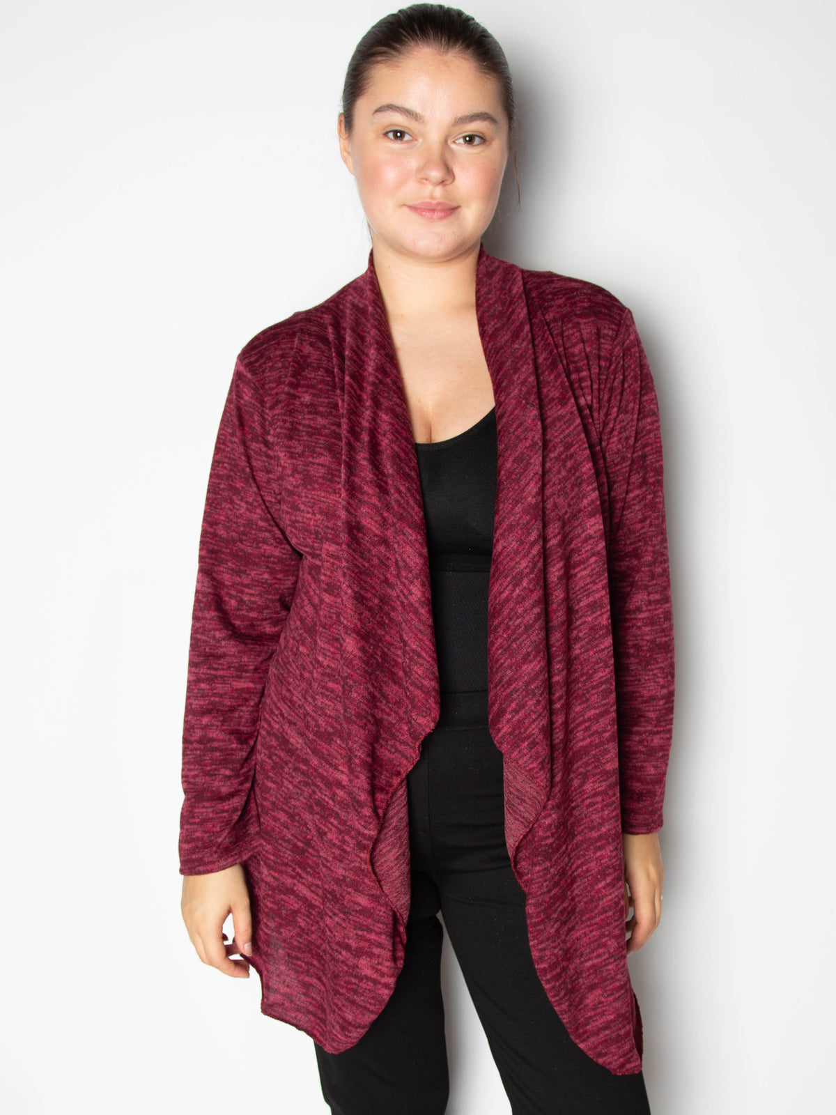 Blød strikcardigan med drapering - ITSEP24