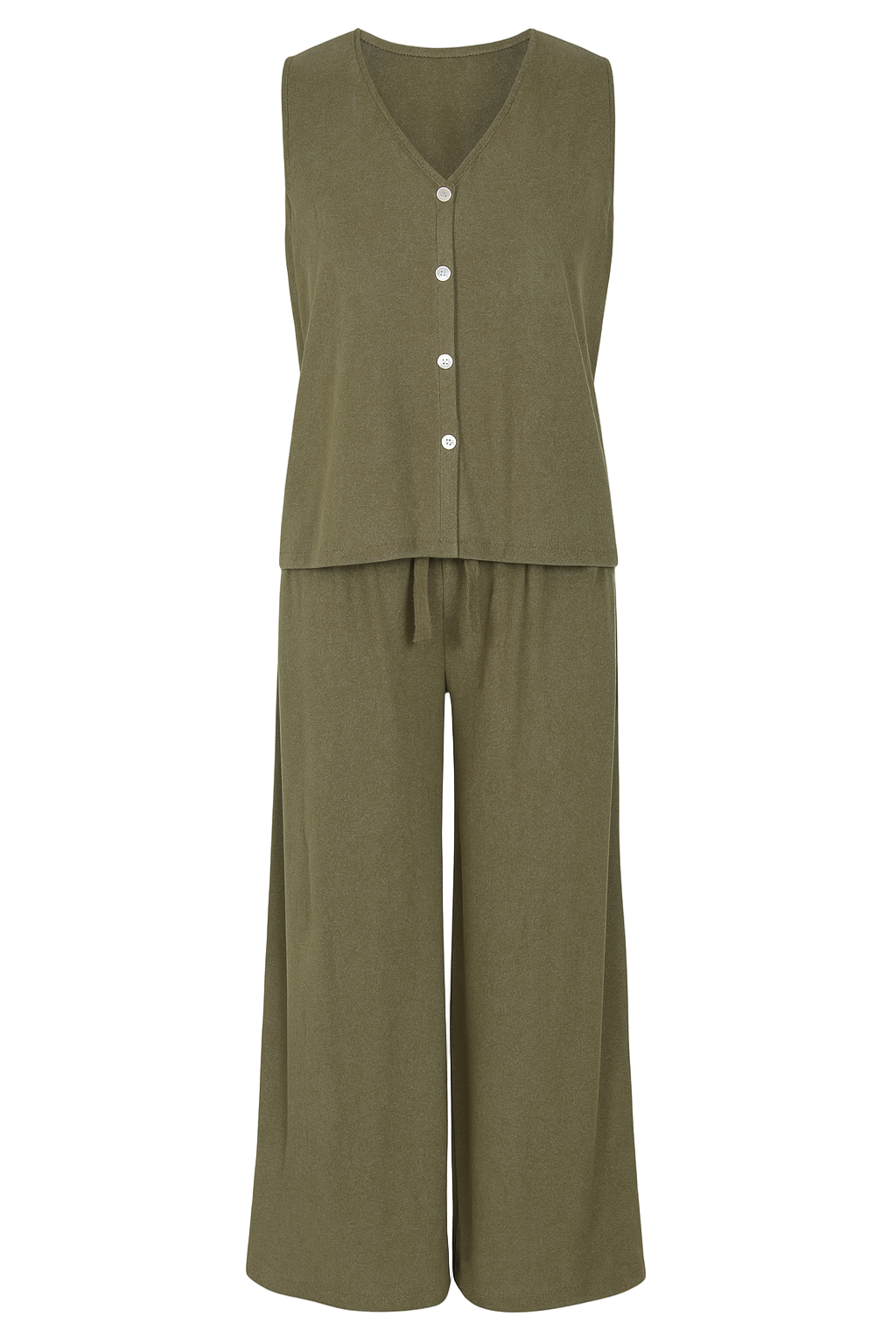 Velour sæt vest og bukser - brystmål 130cm