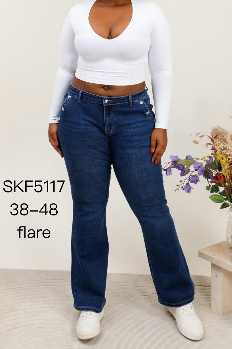 Jeans bootcut med hjerte bling knapper