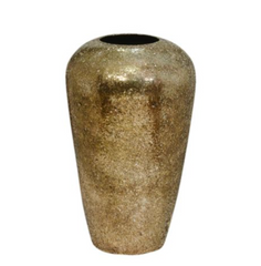 Vase champagneguld mosaik lakeret IR 32x32x49ld mosaik lakeret IR 42x42x68cm