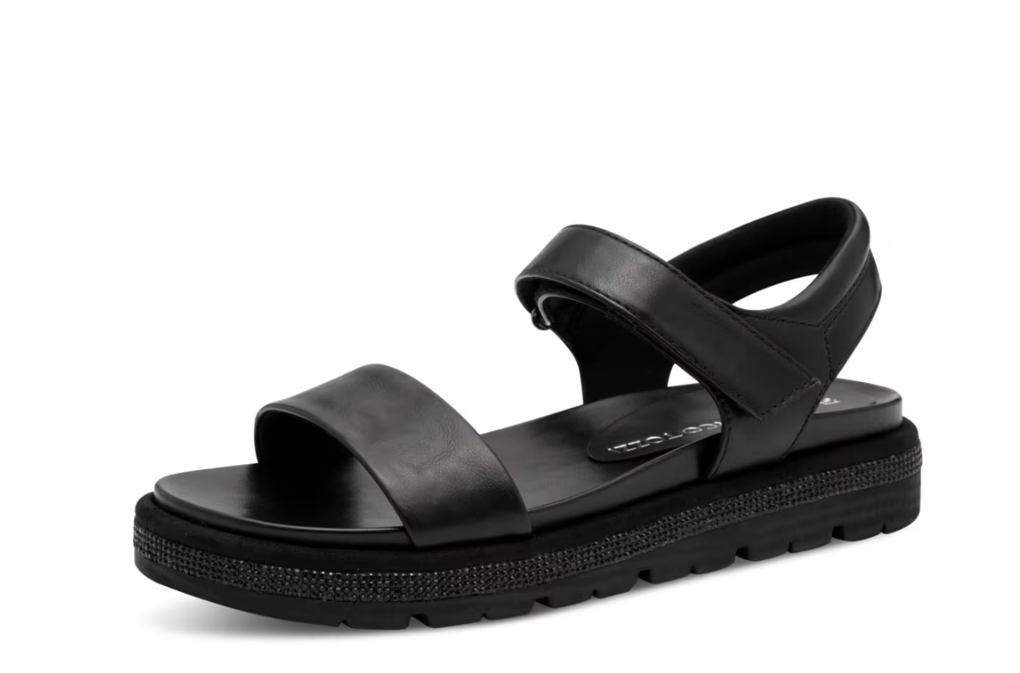 Marco Tozzi sandal med hælluk sort by Marco Tozzi
