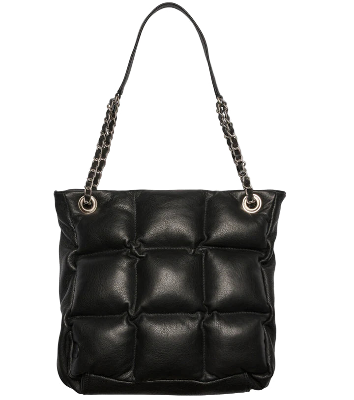 Tim & Simonsen Duffy Chain Bag med guld lynlås 30x30cm
