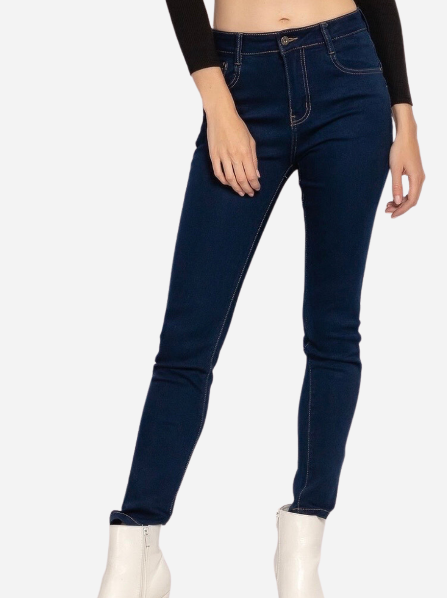 Jeans darkwash med push up