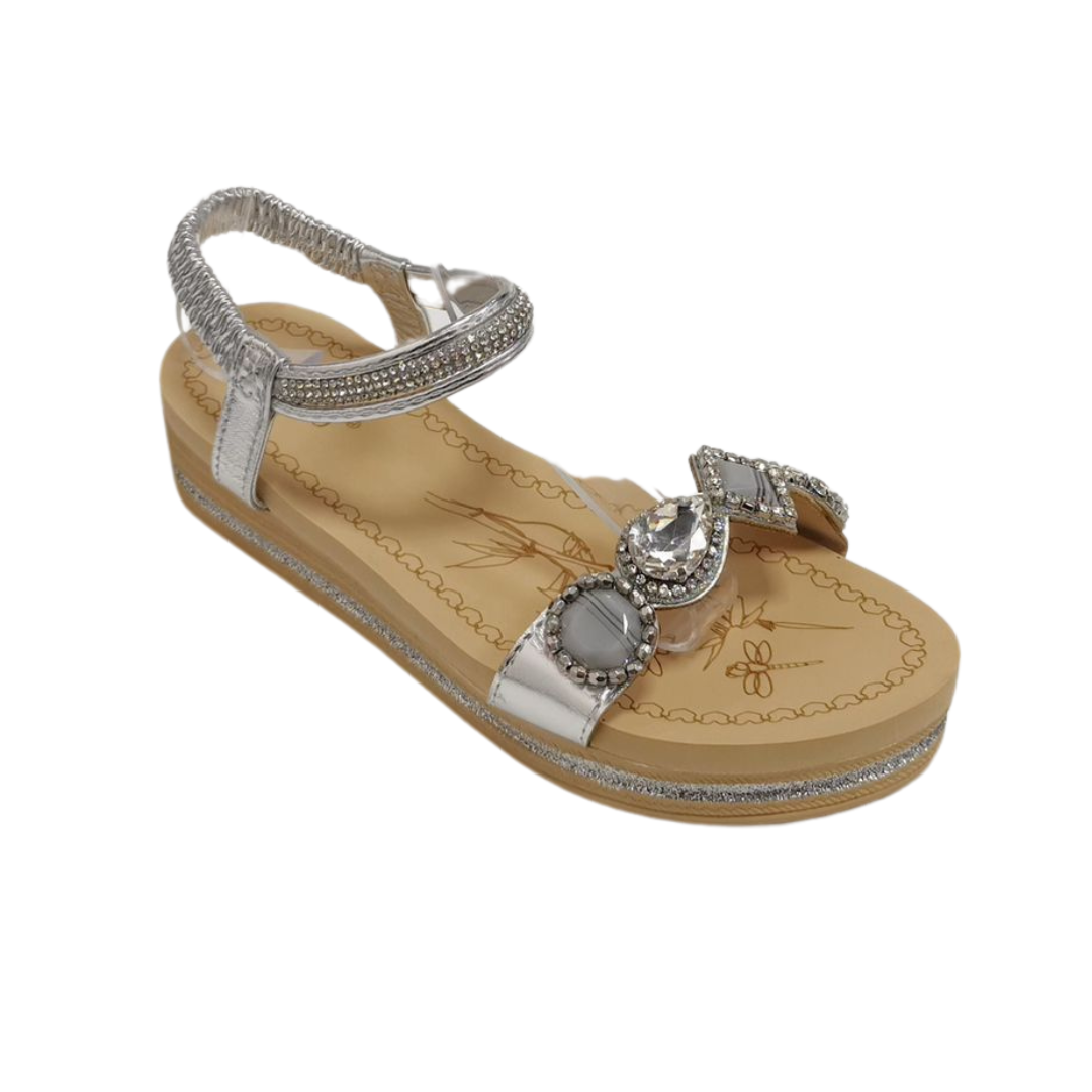 Sandaler med blød bånd og bling - Plateau by Krone 1