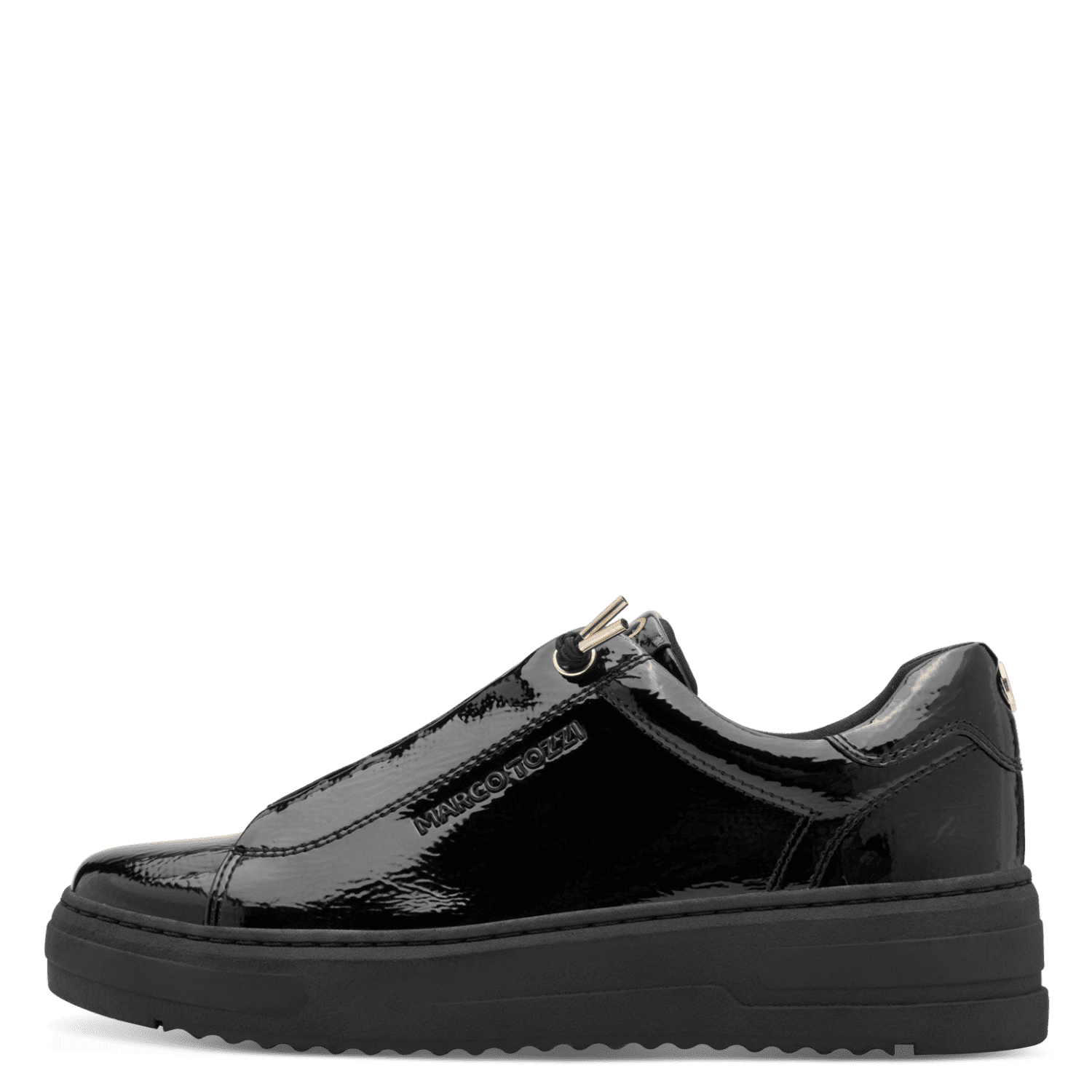 Marco Tozzi lak sneakers sort by Marco Tozzi
