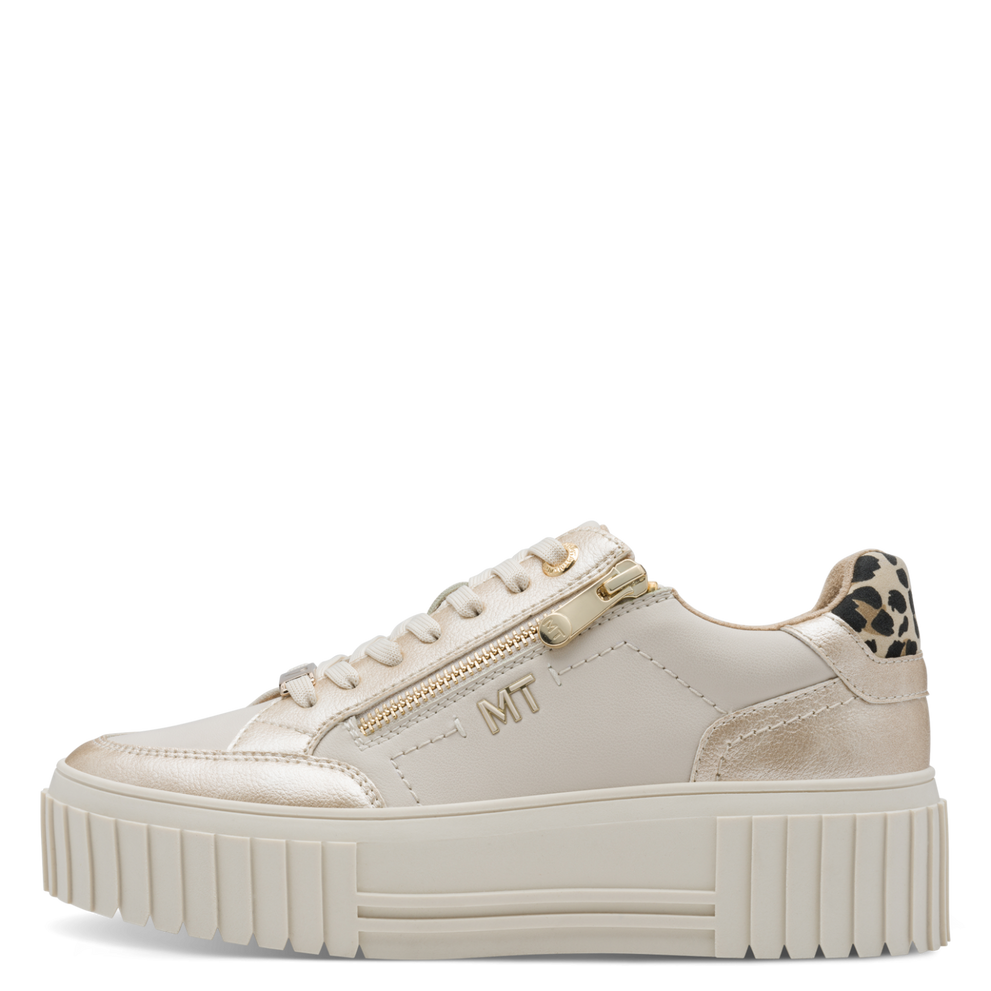 Marco Tozzi plateau sneakers med leo detalje cream comb