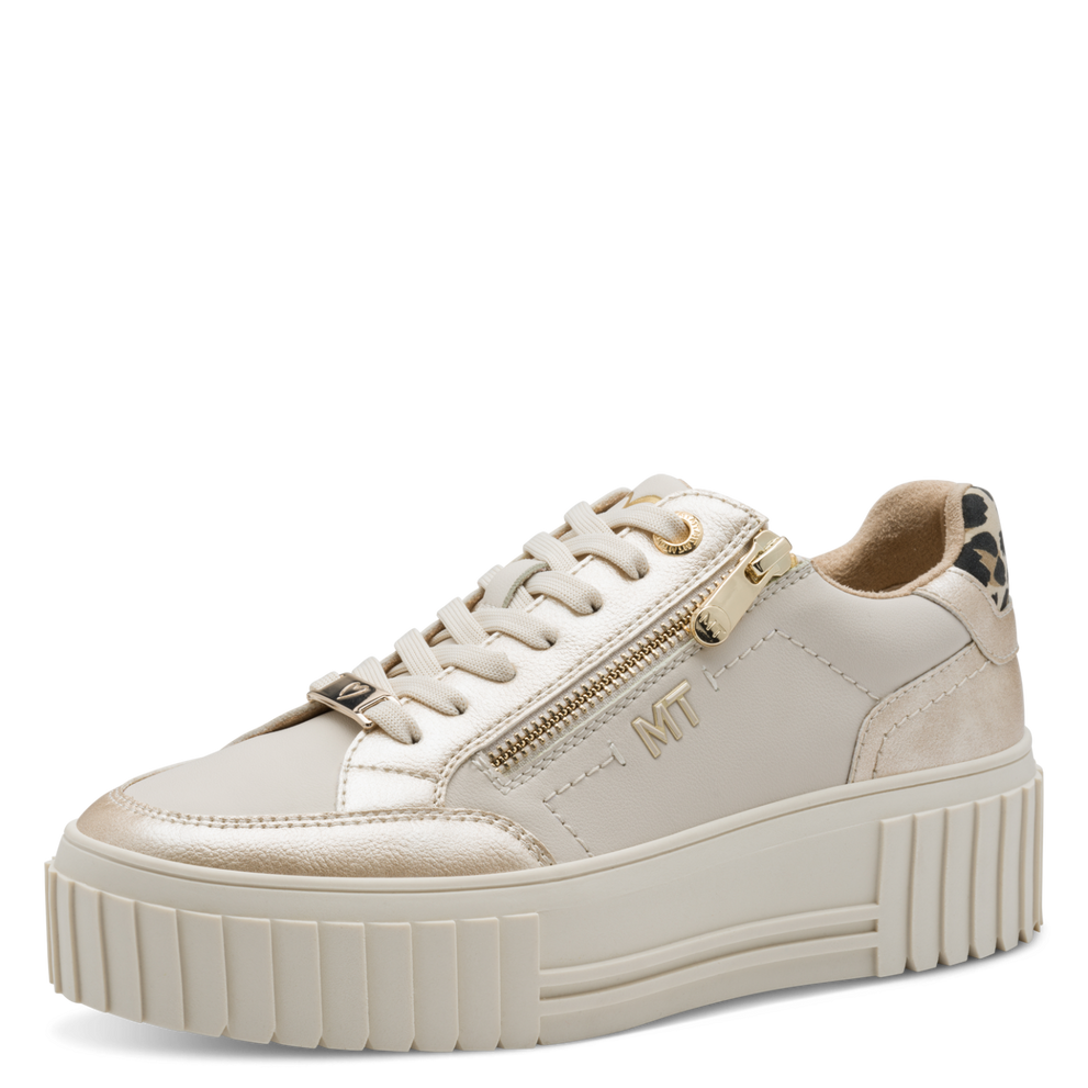 Marco Tozzi plateau sneakers med leo detalje cream comb