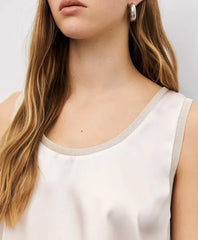 Access Satin top with ribbed details