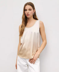 Access Satin top with ribbed details