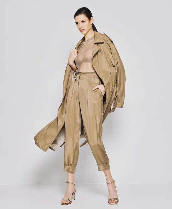 Access Slouchy pants with turn-up hemlines