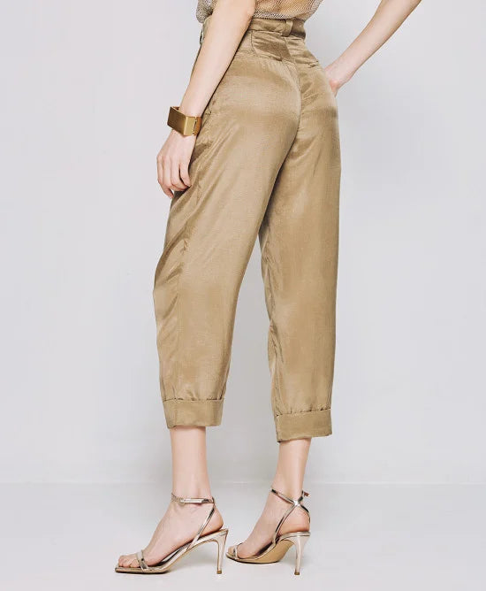 Access Slouchy pants with turn-up hemlines