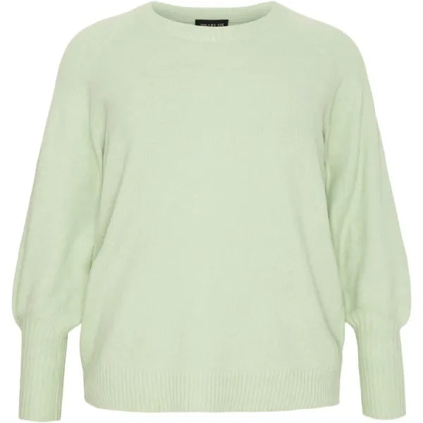 No 1. By Ox Sweater ballon sleeve mint