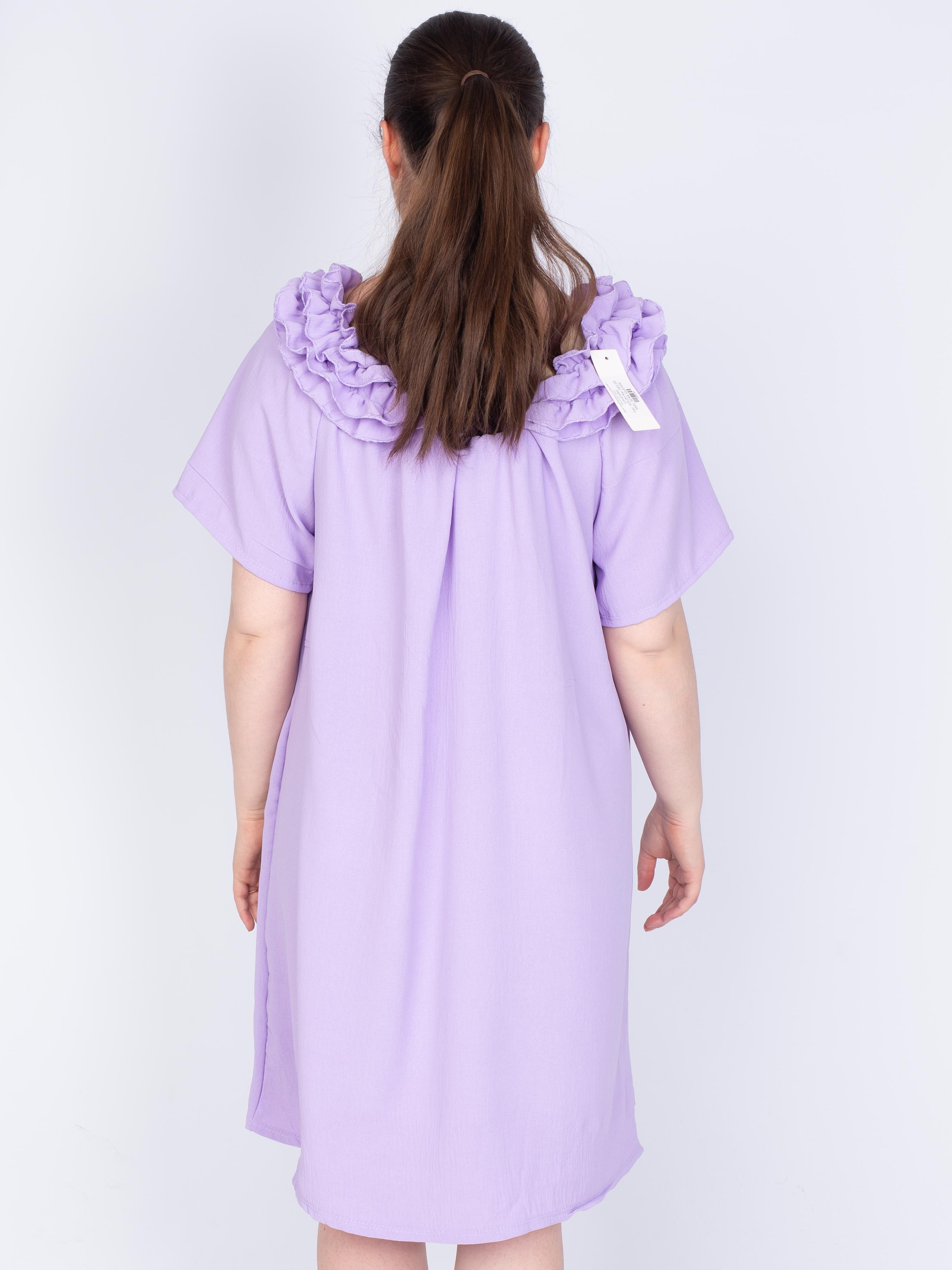Kjole med flæsekant kortærmet - Brystmål 130cm