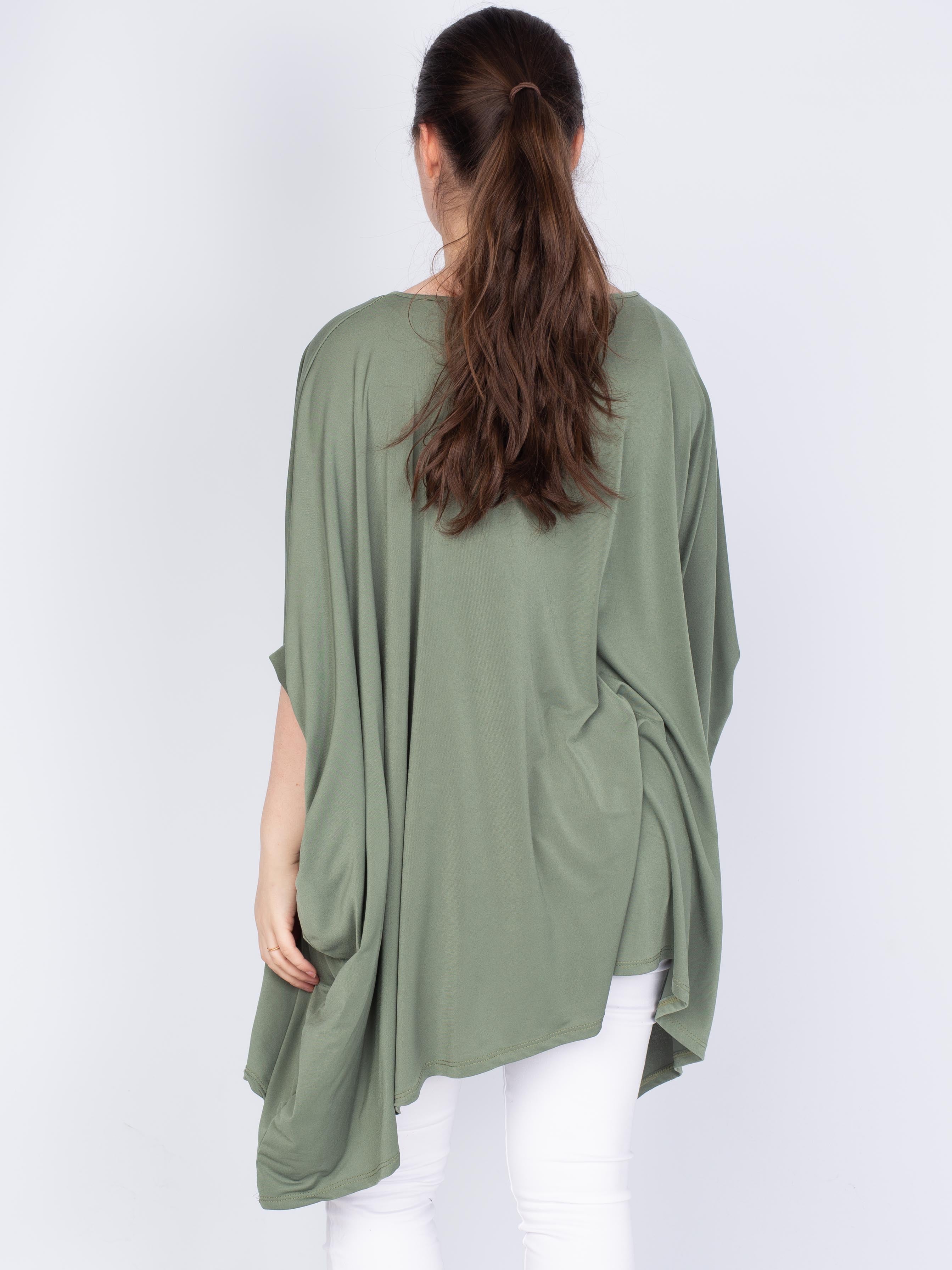 Oversize asymmetrisk bluse - Brystmål 200cm - Ingen returret - Live 1