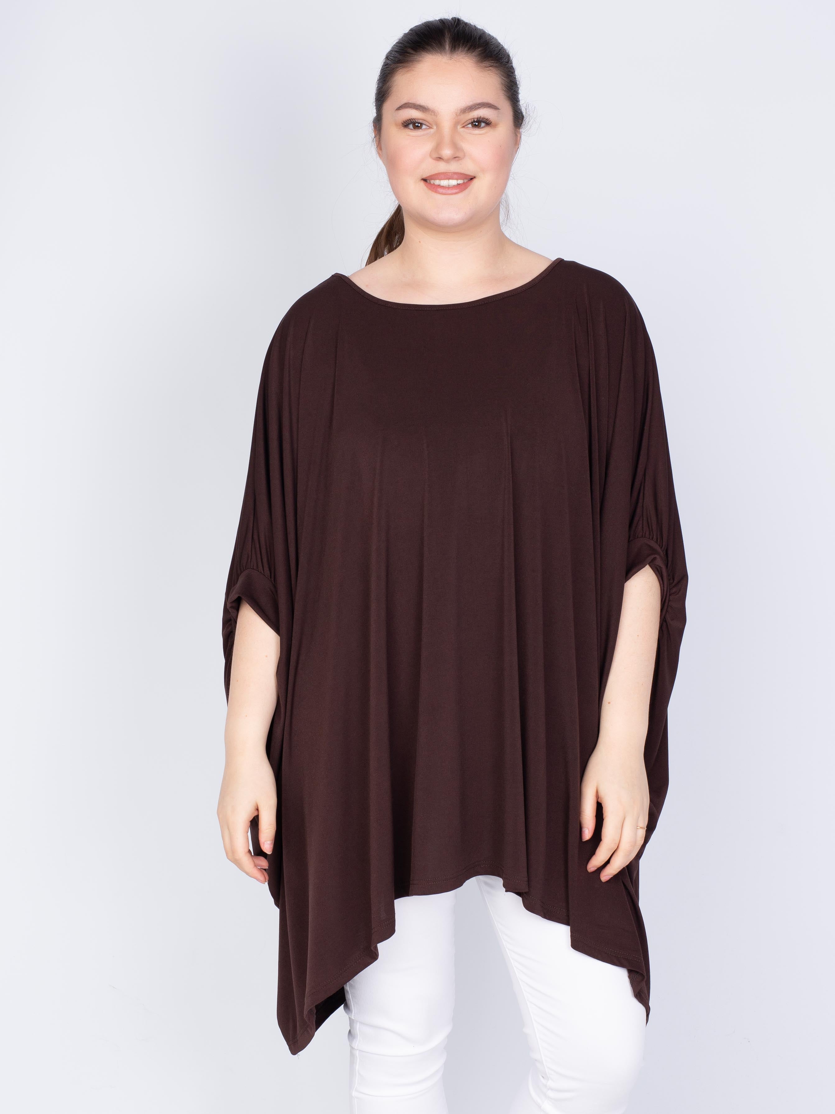 Oversize asymmetrisk bluse - Brystmål 200cm - - Live 1