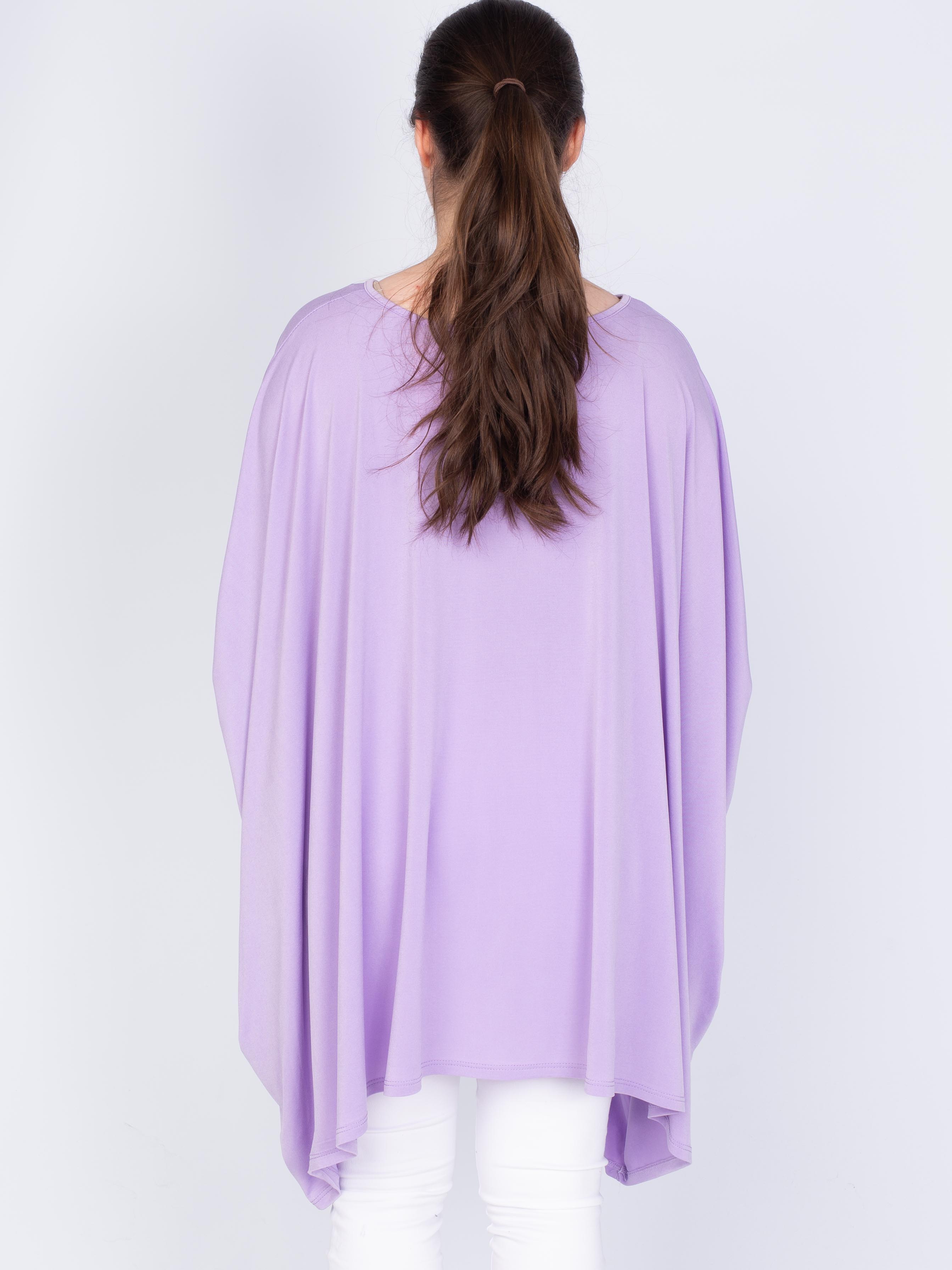 Oversize asymmetrisk bluse - Brystmål 200cm - - Live 1