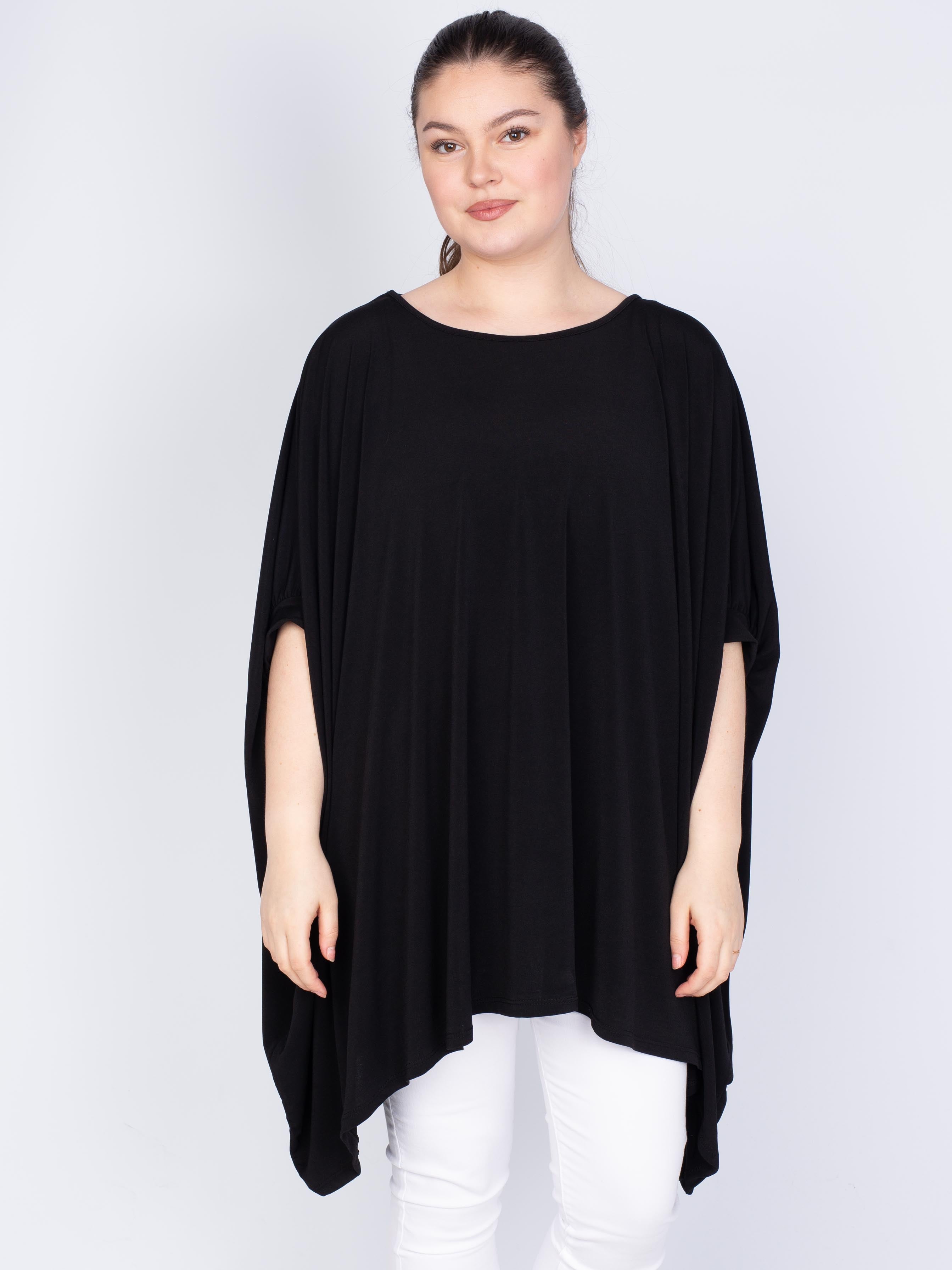 Oversize asymmetrisk bluse - Brystmål 200cm - - Live 1