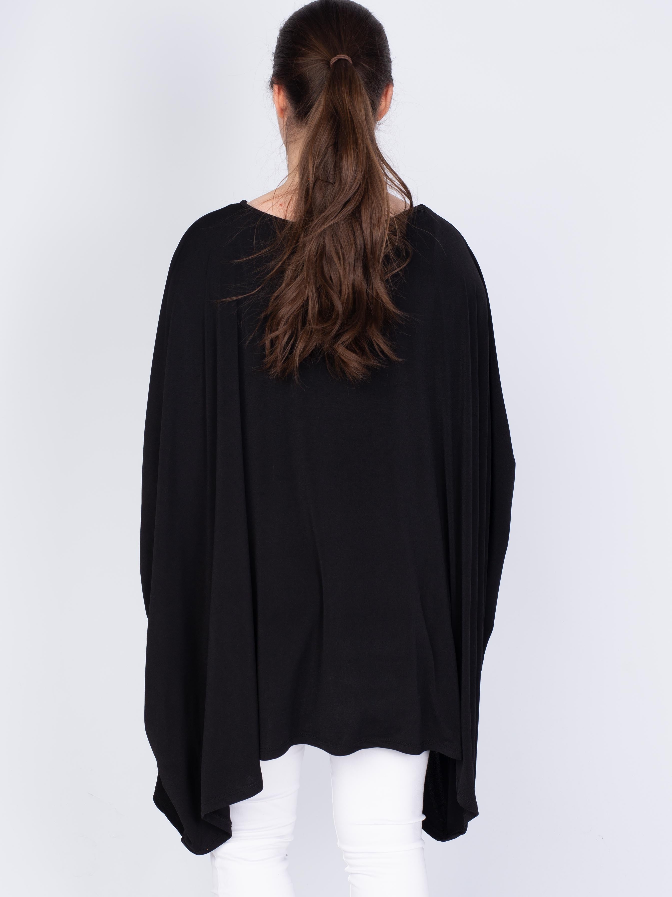 Oversize asymmetrisk bluse - Brystmål 200cm - - Live 1