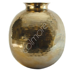 Gold vase in aluminum 44x44x54cm